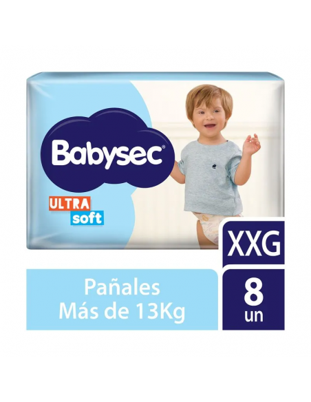 PAÑALES BABYSEC ULTRASOFT XXGDE 8UN