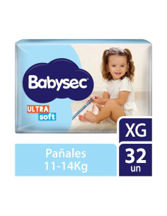PAÑALES BABYSEC ULTRASOFT HIPER XGDE 32UN