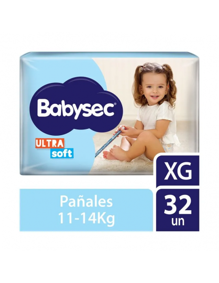 PAÑALES BABYSEC ULTRASOFT HIPER XGDE 32UN