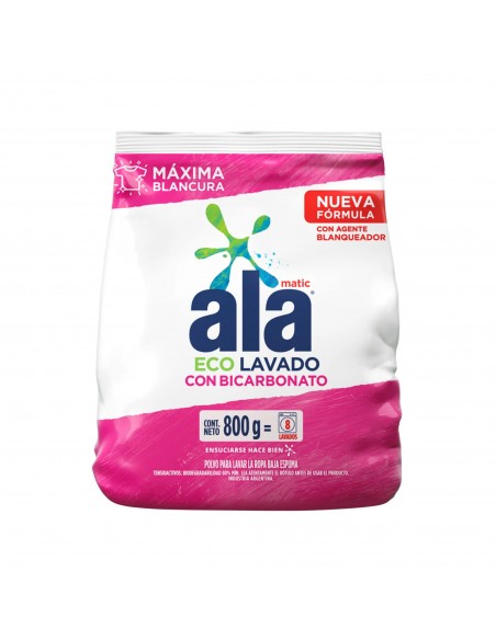 DETERGENTE EN POLVO ALA con bicarbonato matic 800 gr