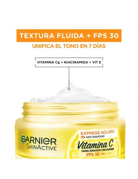 CREMA PARA ROSTRO GARNIER expres aclaradora fp30 50 cc