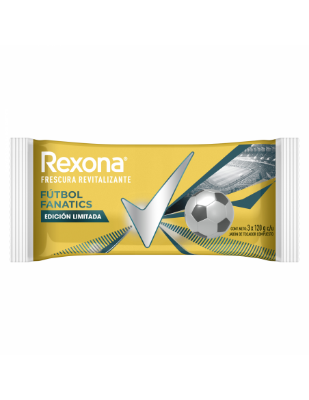 JABONES DE TOCADOR REXONA futbol fanatics x3 360 gr