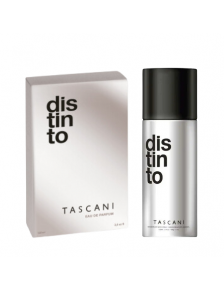 SET DE PERFUME TASCANI EDP DISTINTO + DEO X150 DE REGALO 100 cc