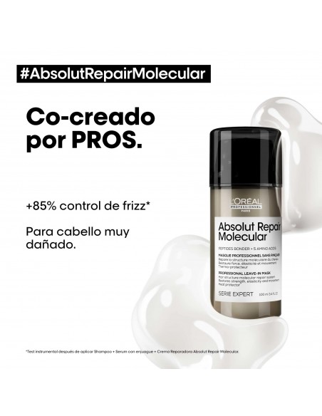 CREMA DE TRATAMIENTO LOREAL PROFESSIONNEL ABSOLUT REPAIR MOLECULAR SIN ENJUAG 100 CC