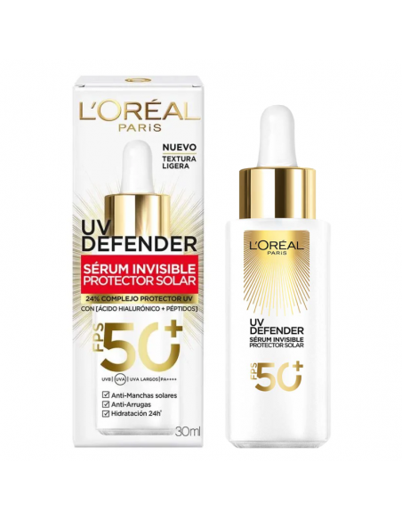 CREMA PARA ROSTRO LOREAL SERUM INVIIS.UV DEFENDER CON FPS50 30 cc