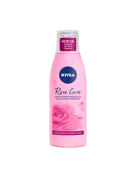 CREMA PARA ROSTRO NIVEA leche&tonico micelar 2en1 rose care 200 cc