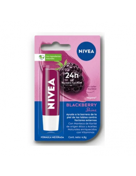 PROTEC.LABIAL NIVEA BLACKBERRY SHINE 4,8GR