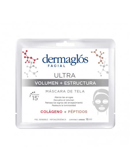 MASCARAS FACIALES DERMAGLOS TELA ULTRA VOLUMEN+ESTRUCTURA 15 cc