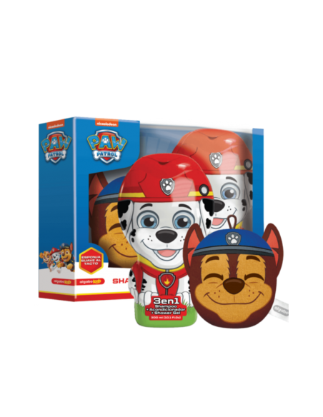 ESTUCHES PERFUMERÍA PAW PATROL CHASE 3EN1 ESPONJA+SH+ACO+GER 300 cc