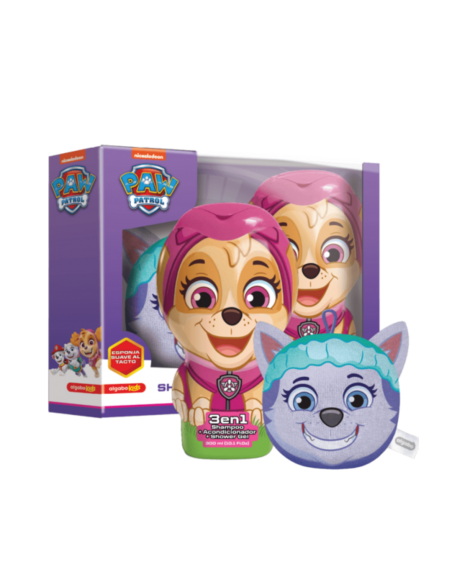 ESTUCHES PERFUMERÍA PAW PATROL SKYE 3EN1 ESPONJA+SH+ACO+GER 300 cc