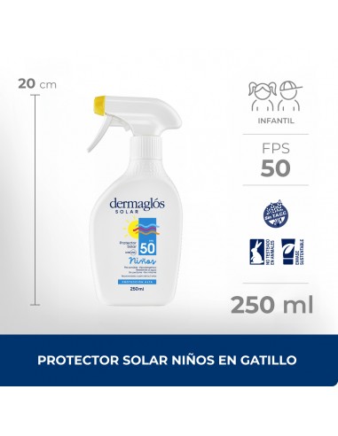 PROTECTOR SOLAR DERMAGLOS NIÑOS F50 GATILLO 250 CC