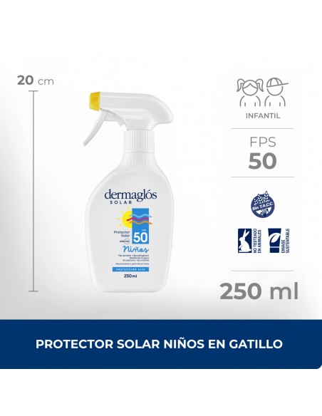 PROTECTOR SOLAR DERMAGLOS NIÑOS F50 GATILLO 250 cc
