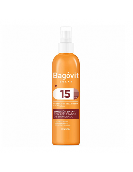 ACELERADOR BRONCEADO BAGOVIT 15 SPRAY 200G