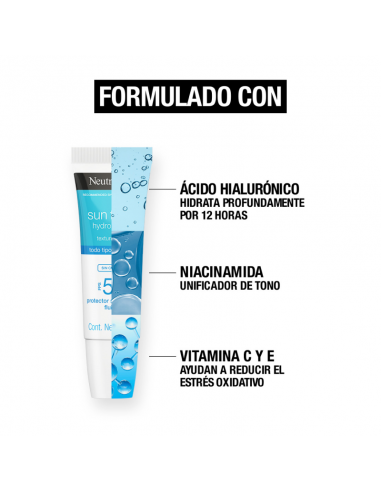 PROTECTOR SOLAR NEUTROGENA HIDRO BOOST SIN COLOR F50 40 CC