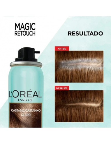 TINTURAS Y PERMANENTES LOREAL MAGIC RETOUCH CASTAñO CLARO  