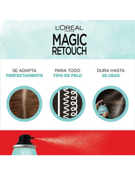 TINTURAS Y PERMANENTES LOREAL MAGIC RETOUCH RUBIO OSCURO  