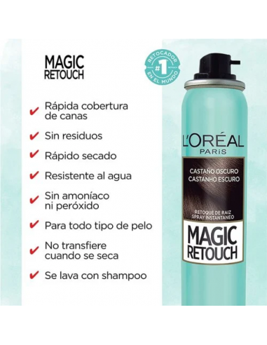TINTURAS Y PERMANENTES LOREAL MAGIC RETOUCH RUBIO CLARO MED  