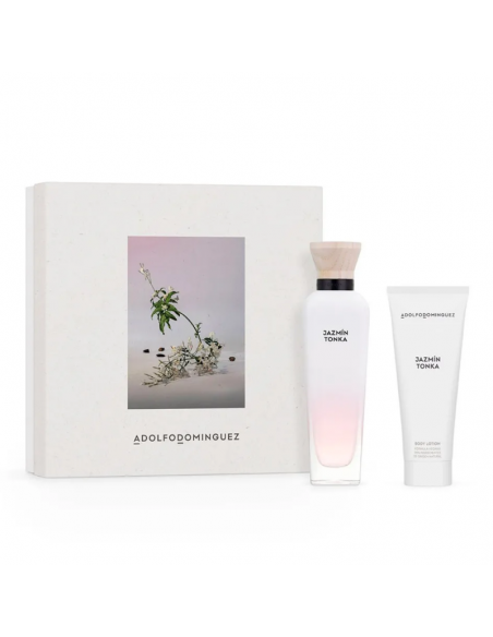 SET DE PERFUME ADOLFO DOMINGUEZ JAZMIN TONKA EDT + BODY LOTION 75 120 cc