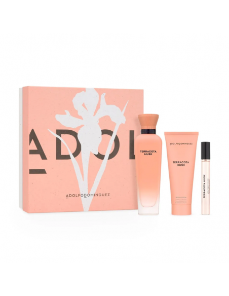 SET DE PERFUME ADOLFO DOMINGUEZ TERRACOTA MUSK EDP+BL+MINI 120 cc