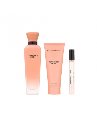 SET DE PERFUME ADOLFO DOMINGUEZ TERRACOTA MUSK EDP+BL+MINI 120 CC