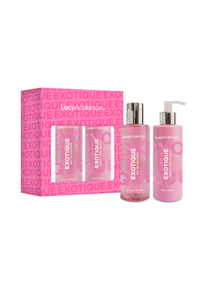 SET DE PERFUME LUCY ANDERSON COLOGNE EXOTIQUE+CR MANOS X200GR 220 cc