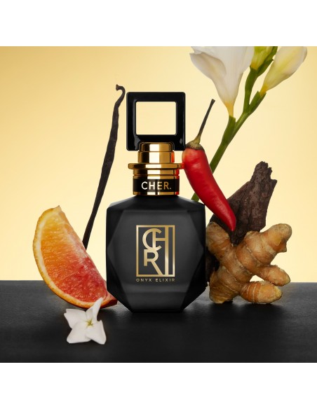 SET DE PERFUME CHER ONYX ELIXIR 50+TOTE BAG+TRAVEL20  