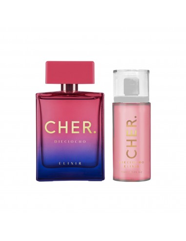 SET DE PERFUME CHER DIECIOCHO ELIXIR EDP+BODY SPLASH 50 100 CC