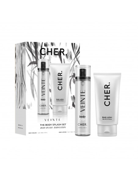 SET DE PERFUME CHER BODY SPLASH + BODY LOTION 150 100 CC