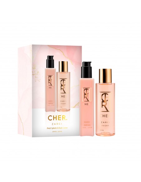 Cher Zarci body splash + body lotion