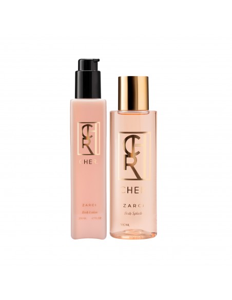 Cher Zarci body splash + body lotion