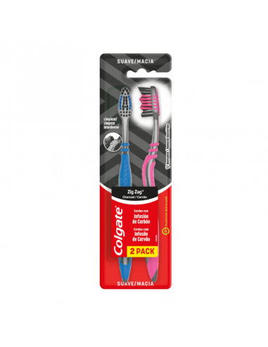CEPILLOS DE DIENTES COLGATE ZIG ZAG CARBON 2 UN