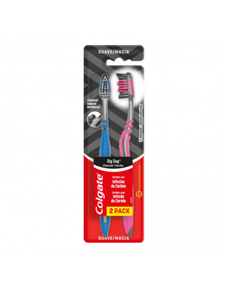 CEPILLOS DE DIENTES COLGATE ZIG ZAG CARBON 2 UN