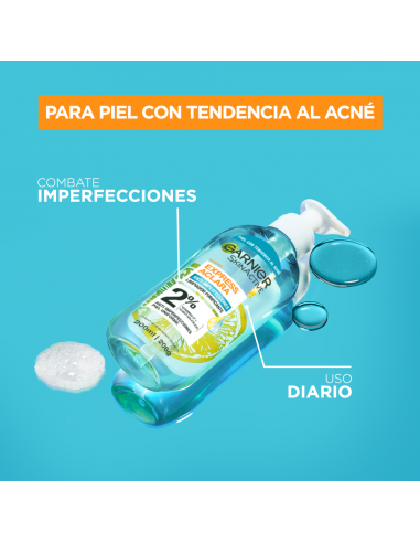 CREMA PARA ROSTRO GARNIER GEL DE LIMPIEZA EXPRESS ACLARA 200 CC