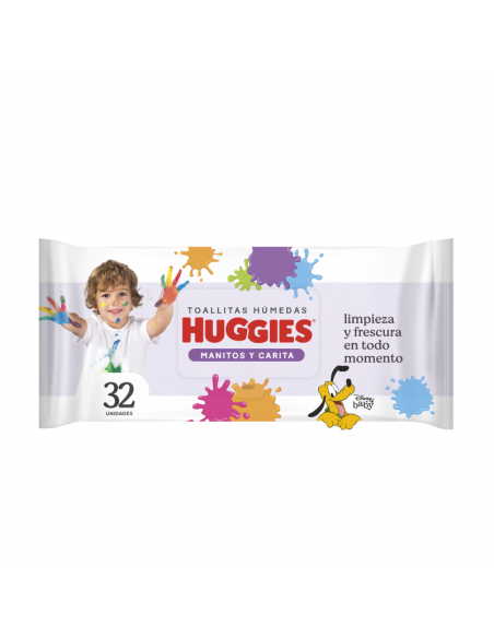 TOALLAS HÚMEDAS HUGGIES manitos y caritas 32 un