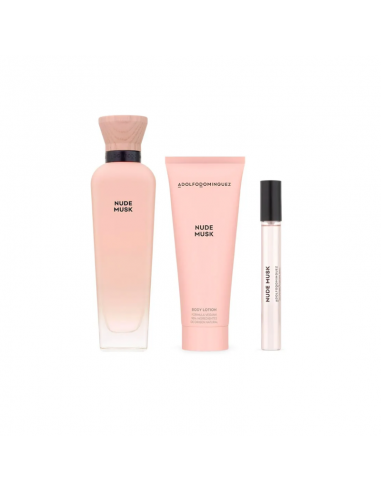 SET DE PERFUME ADOLFO DOMINGUEZ COFRE NUDE MUSK EDP+BODY LOTION X75 120 CC