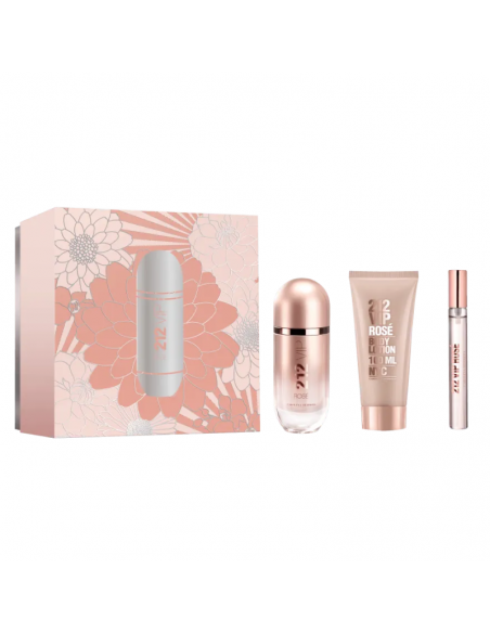 Set 212 VIP Rosé EDP 80 Ml + Body Lotion + Minitalla 80 Ml