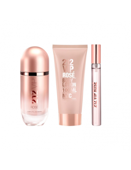 Set 212 VIP Rosé EDP 80 Ml + Body Lotion + Minitalla 80 Ml