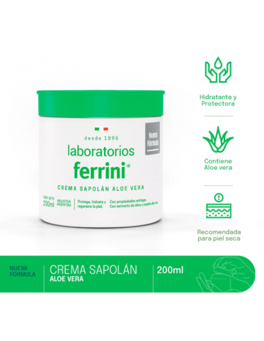 CREMA PARA CUERPO FERRINI SAPOLAN ALOE VERA 200 CC