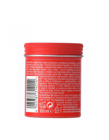 FIJADORES PARA CABELLO SCHWARZKOPF PROFESSIONAL OSIS+ THRILL GOMA FIJACION MEDIA 100 CC