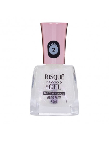 ESMALTES RISQUE TOP COAT EFECTO PAETE LINEA GEL  