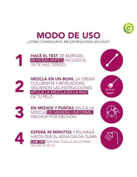 KIT CON AMONIACO GARNIER MINIKIT COR INTENSA 6.46 ROJ.COBR  