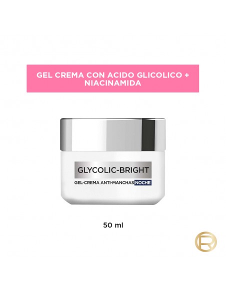 CREMA PARA ROSTRO LOREAL GLYCOLIC BRIGHT NOCHE ANTI-MANCHAS 50 cc
