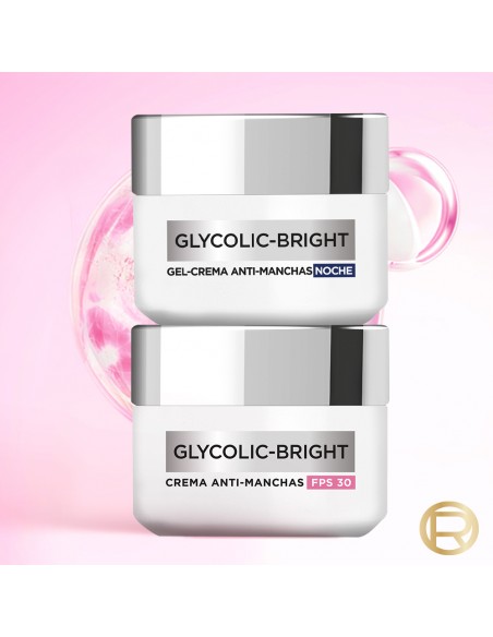 CREMA PARA ROSTRO LOREAL GLYCOLIC BRIGHT NOCHE ANTI-MANCHAS 50 cc
