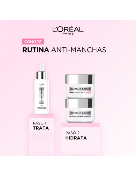 CREMA PARA ROSTRO LOREAL GLYCOLIC BRIGHT NOCHE ANTI-MANCHAS 50 cc
