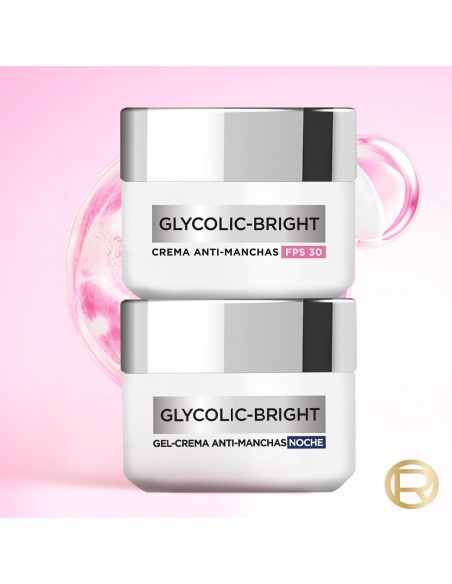 CREMA PARA ROSTRO LOREAL GLYCOLIC BRIGHT DIA SPF30 ANTI-MANC 50 cc