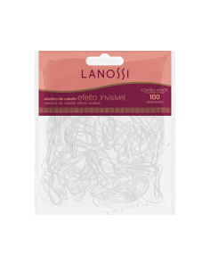 PELO-BROCHES Y COLITAS- LANOSSI ELASTICO MINI INVISIBLE X100U  