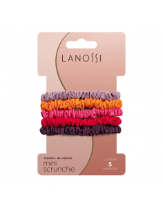 PELO-BROCHES Y COLITAS- LANOSSI ELASTICO M.SCRUNCHIE SUMMER VIBESX6  