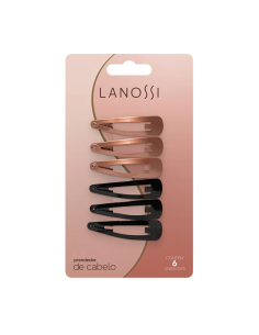 PELO-BROCHES Y COLITAS- LANOSSI HEBILLA TIC TAC BLACK X6U  