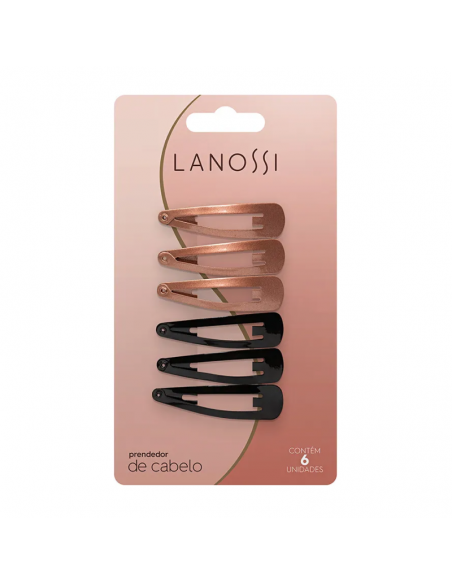 PELO-BROCHES Y COLITAS- LANOSSI HEBILLA TIC TAC BLACK X6U  