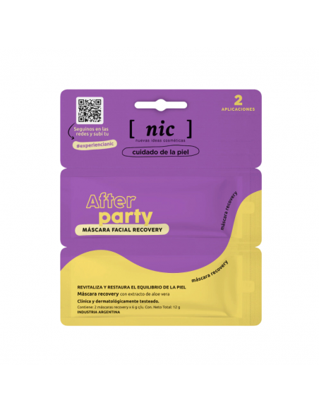 MASCARAS FACIALES NIC RECOVERY AFTER PARTY  